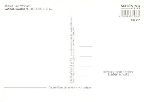 AK / Ansichtskarte Sasbachwalden Fachwerkhaeuser Blumen  und Weinort Sasbachwalden