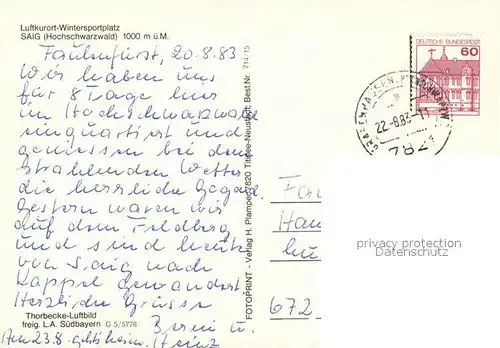 AK / Ansichtskarte Saig_Schwarzwald Panorama Blick zum Feldberg Ortsansichten Kirche Saig Schwarzwald