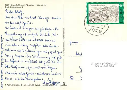 AK / Ansichtskarte Roetenbach_Baden Fliegeraufnahme Wasserfall Freibad Schwarzwaelder Kirschtorte Ortsmitte Luftkurort Schwarzwald Roetenbach_Baden