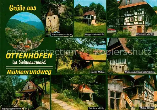 AK / Ansichtskarte Ottenhoefen_Schwarzwald Muehlenrundweg Luftkurort Ottenhoefen Schwarzwald