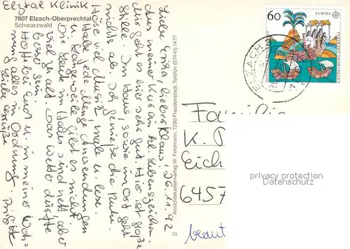 AK / Ansichtskarte Oberprechtal Panorama Erholungsort im Schwarzwald Wassertreten Park Hotel Pension Oberprechtal