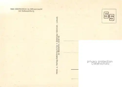 AK / Ansichtskarte Oberkirch_Baden Burgruine Schauenburg Panorama Renchtal Oberkirch_Baden