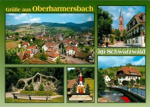 AK / Ansichtskarte Oberharmersbach Teilansichten Luftkurort im Schwarzwald Grotte Oberharmersbach