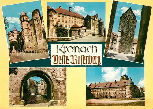 AK / Ansichtskarte Kronach_Oberfranken Veste Rosenberg Kronach Oberfranken