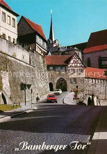 AK / Ansichtskarte Kronach_Oberfranken Bamberger Tor Stadtmauer Kronach Oberfranken