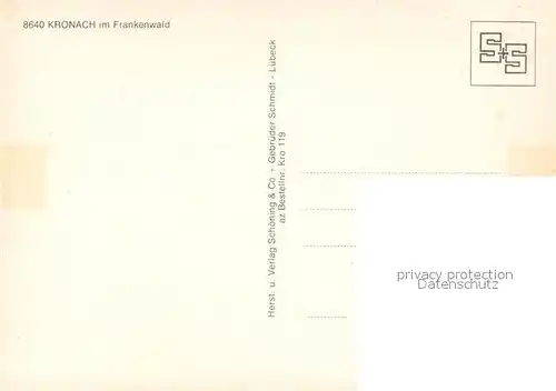 AK / Ansichtskarte Kronach_Oberfranken Bamberger Tor Altstadt Veste Rosenberg Melchior Otto Platz Strauertorweg Wehrgang Rathaus Partie an der Hasslach Kronach Oberfranken