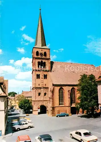 AK / Ansichtskarte Karlstadt_Main Stadtkirche St Andreas Karlstadt_Main