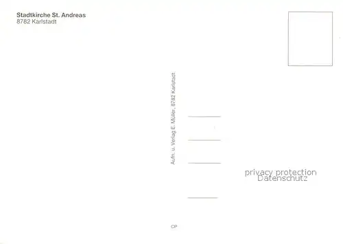 AK / Ansichtskarte Karlstadt_Main Stadtkirche St Andreas Karlstadt_Main