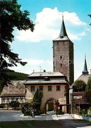 AK / Ansichtskarte Karlstadt_Main Oberes Tor Turm Karlstadt_Main