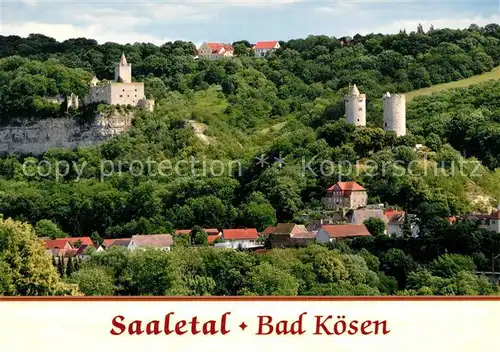AK / Ansichtskarte Bad_Koesen Rudelsburg Rittergut Kreipitzsch Burg Saaleck Naturpark Saale Unstrut Triasland Bad_Koesen