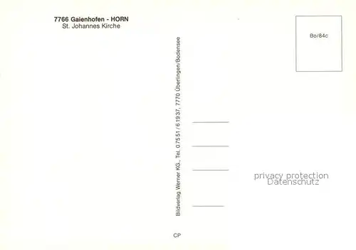 AK / Ansichtskarte Horn_Gaienhofen St Johannes Kirche Baumbluete Horn Gaienhofen