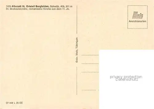 AK / Ansichtskarte Burgfelden St Michaelskirche romanische Kirche 11. Jhdt. Burgfelden
