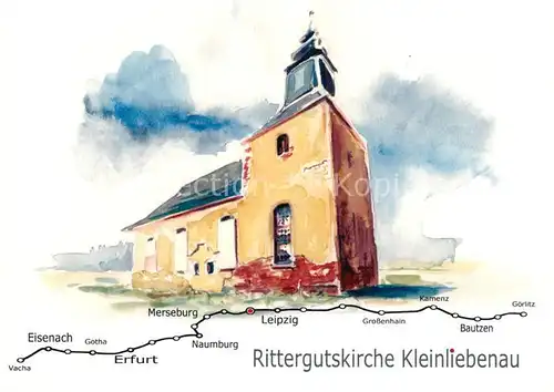AK / Ansichtskarte Kleinliebenau Rittergutskirche Kuenstlerkarte 