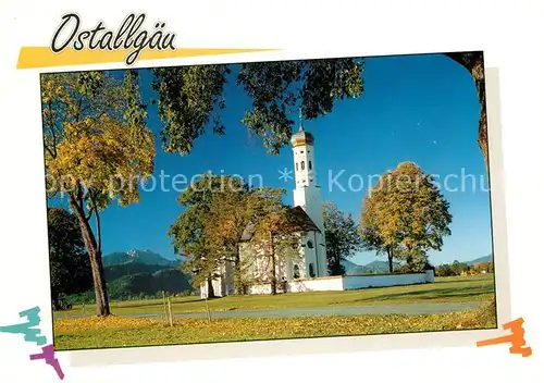 AK / Ansichtskarte Schwangau Wallfahrtskirche St Koloman Herbststimmung Schwangau
