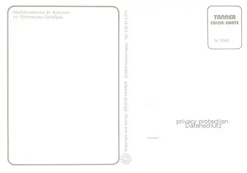 AK / Ansichtskarte Schwangau Wallfahrtskirche St Koloman Herbststimmung Schwangau