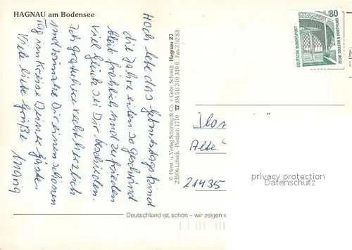 AK / Ansichtskarte Hagnau_Bodensee Blick zur Kirche Hagnau Bodensee