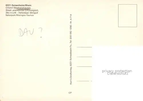 AK / Ansichtskarte Stephanshausen Fliegeraufnahme Stephanshausen