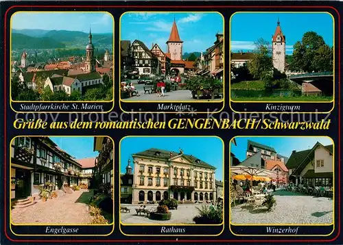 AK / Ansichtskarte Gengenbach Kirche Marktplatz Kinzigturm Engelgasse Rathaus Winzerhof Gengenbach