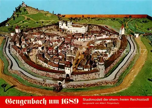 AK / Ansichtskarte Gengenbach um 1689 Stadtmodell der ehemaligen freien Reichsstadt aus der Vogelperspektive Gengenbach
