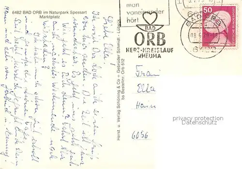 AK / Ansichtskarte Bad_Orb Marktplatz Altstadt Fachwerkhaeuser Bad_Orb