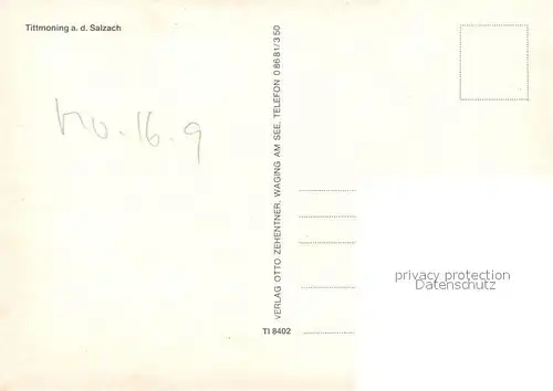 AK / Ansichtskarte Tittmoning_Salzach Stadtbild mit Kirche Tittmoning Salzach