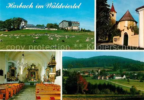 AK / Ansichtskarte Harbach Moorheilbad Barocke Pfarrkirche Innenansicht Landschaftspanorama Harbach