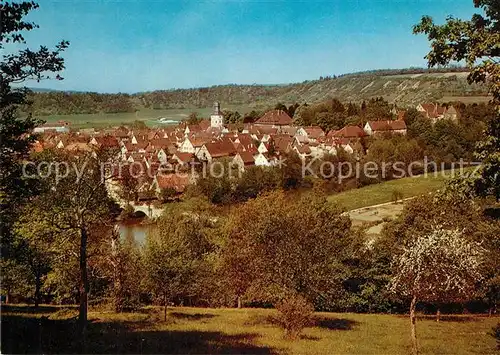 AK / Ansichtskarte Jagsthausen_Heilbronn Panorama Baumbluete Jagsthausen_Heilbronn