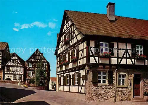 AK / Ansichtskarte Marbach_Neckar Schillers Geburtshaus Fachwerkhaeuser Marbach Neckar