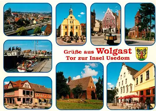 AK / Ansichtskarte Wolgast_Mecklenburg Vorpommern Tor zur Insel Usedom Sehenswuerdigkeit der Stadt Wolgast