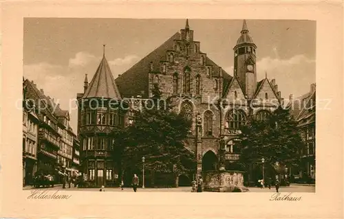 AK / Ansichtskarte Hildesheim Rathaus Brunnen Kupfertiefdruck Buetten Hildesheim