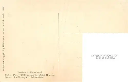 AK / Ansichtskarte Hildesheim Rathaus Fresken im Rathaussaal Hildesheim