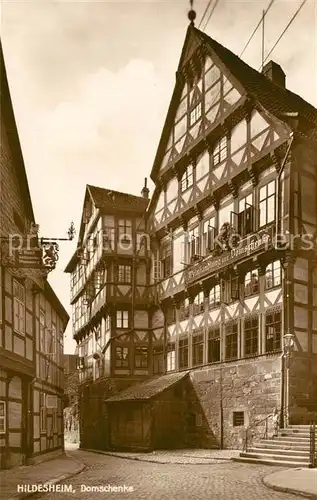 AK / Ansichtskarte Hildesheim Domschenke Fachwerkhaeuser Altstadt Hildesheim