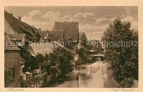 AK / Ansichtskarte Hildesheim Gross Venedig Haeuserpartie am Wasser Kupfertiefdruck Hildesheim
