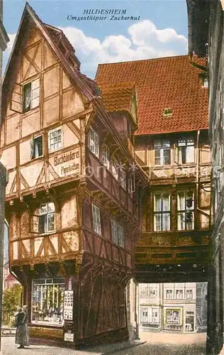 AK / Ansichtskarte Hildesheim Umgestuelpter Zuckerhut Fachwerkhaus Historische Gebaeude Altstadt Hildesheim