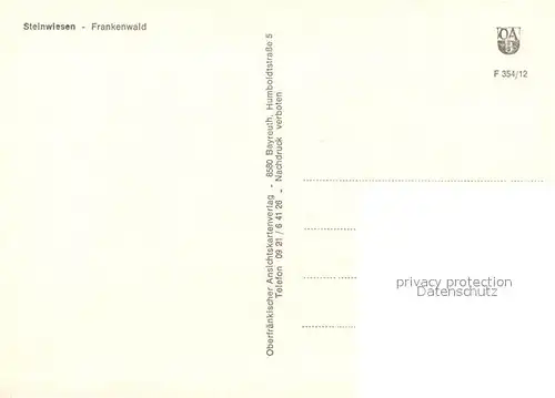 AK / Ansichtskarte Steinwiesen Frankenwald Partie am Fluss Steinwiesen