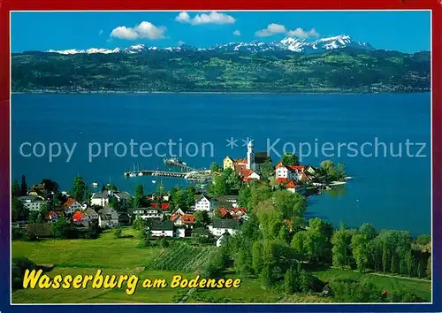 AK / Ansichtskarte Wasserburg_Bodensee Fliegeraufnahme Halbinsel Wasserburg Bodensee