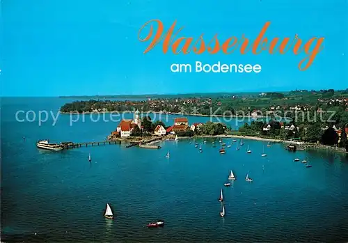 AK / Ansichtskarte Wasserburg_Bodensee Fliegeraufnahme Wasserburg Bodensee