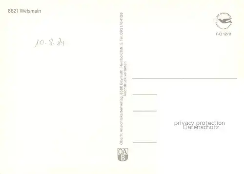 AK / Ansichtskarte Weismain Steinturm Bruecke Fachwerk Weismain