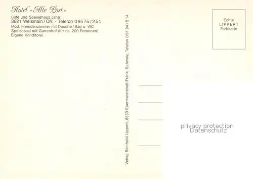 AK / Ansichtskarte Weismain Hotel Alte Post  Weismain