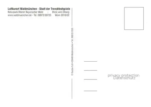 AK / Ansichtskarte Waldmuenchen  Waldmuenchen
