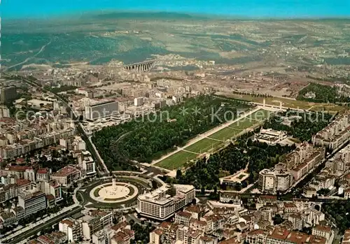 AK / Ansichtskarte Lissabon Fliegeraufnahme Place Marqis de Pombal Lissabon
