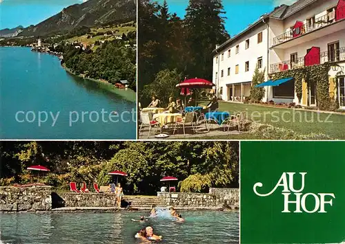 AK / Ansichtskarte St_Wolfgang_Salzkammergut Hotel Restaurant Auhof Badestelle St_Wolfgang_Salzkammergut