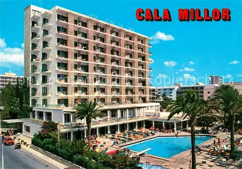 AK / Ansichtskarte Cala_Millor_Mallorca Hotel mit Pool Cala_Millor_Mallorca