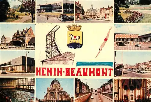 AK / Ansichtskarte Henin Beaumont Schwimmbad Kirche Park Henin Beaumont