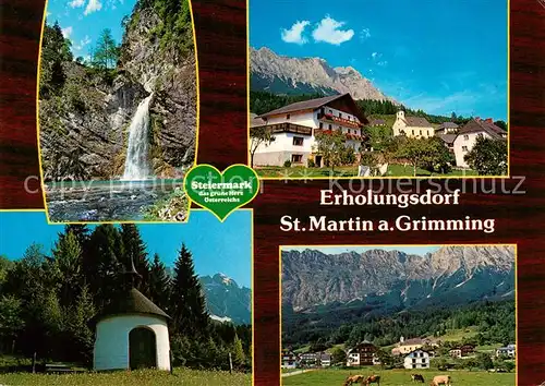 AK / Ansichtskarte Grimming St. Martin Hubertuskapelle Wasserfall Grimming