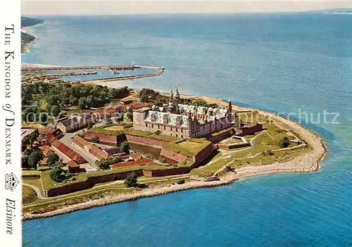 AK / Ansichtskarte Elsinore_Helsingor Fliegeraufnahme Schloss Kronborg Castle Elsinore Helsingor