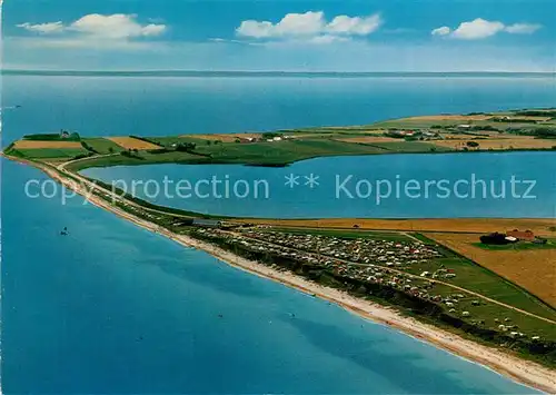 AK / Ansichtskarte Skovby Fliegeraufnahme mit Strand und Camping Skovby