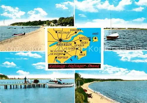 AK / Ansichtskarte Hadersleben_Haderslev Strand Bootssteg Landkarte Hadersleben_Haderslev