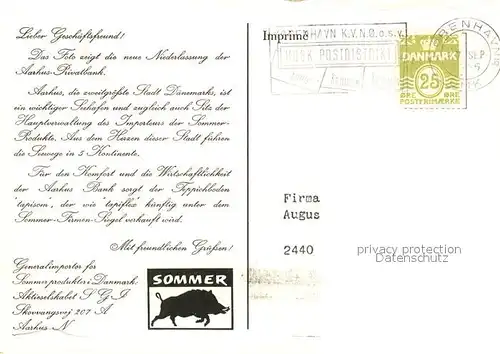 AK / Ansichtskarte Aarhus Privatbank Aarhus