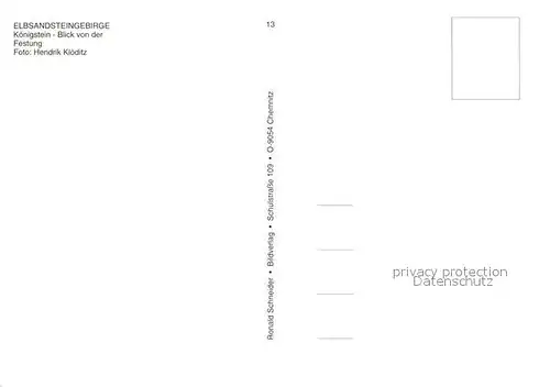 AK / Ansichtskarte Koenigstein_Saechsische_Schweiz Elbsandsteingebirge Blick von der Festung Koenigstein_Saechsische